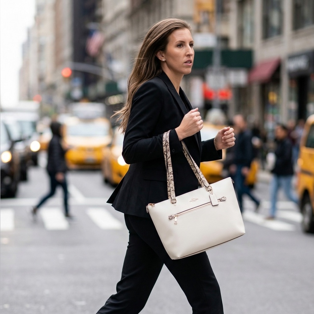 Coach Embossed Python Gallery Tote